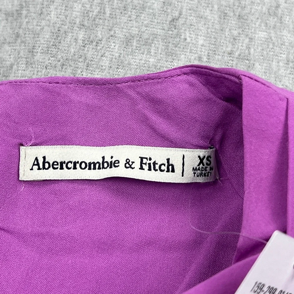 NEW Abercrombie & Fitch Maxi Dress Womens XS Purple High Neck Drape Sleeveless
